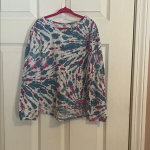 GAP Tie-Dye Long Sleeve Tee - Blue and Pink